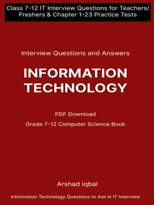 cover image of Information Technology Questions and Answers PDF | Class 7-12 IT Quiz e-Book Download